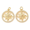 Brass Micro Pave Orange Cubic Zirconia Pendants CU-E003-16G-D-1