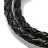 Adjustable Leather Cords Braided Double Layer Multi-strand Bracelets BJEW-F468-01-3