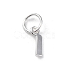 925 Sterling Silver Letter Charms STER-C012-01S-I-1