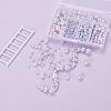 497Pcs 5 Style Rainbow ABS Plastic Imitation Pearl Beads OACR-YW0001-07F-9