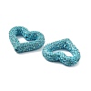 Heart Shape Polymer Clay Rhinestone Beads CLAY-NH0001-09A-12-3