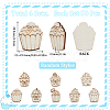 4 Sets Unfinished Wood Cutouts Ornaments WOOD-SC0001-91D-2