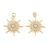 Brass Micro Pave Cubic Zirconia Pendants KK-C162-019G-1