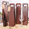 4Pcs PU Leather Single Wine Bottle Tote Carrier Bags CON-CA0001-028A-5