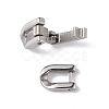 Non-Tarnish 304 Stainless Steel Fold Over Clasps X-STAS-G307-11A-P-4