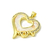 Mother's Day Brass Micro Pave Clear Cubic Zirconia Pendants KK-H472-13G-05-2