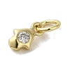 Brass Micro Pave Cubic Zirconia Charms KK-M283-13H-01-2