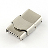 Tarnish Resistant Smooth Surface 201 Stainless Steel Watch Band Clasps STAS-R063-79-2