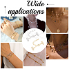 4Pcs 2 Colors Brass Micro Pave Clear Cubic Zirconia Ends with Chains FIND-BBC0005-22A-5