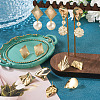8Pcs 4 Styles Brass Stud Earring Findings EJEW-TA0008-64-4