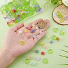 200Pcs 2 Styles Transparent Spray Painted Glass Beads GLAA-PH0004-45-4