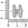 Brass Micro Pave Cubic Zirconia Letter Links KK-I717-04H-P-3