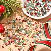 4 Colors Christmas Peanut Glass Seed Beads SEED-X0058-07-4