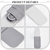 4Pcs 4 Colors PU Leather Jewelry Storage Clamshell Bags ABAG-NB0002-06-4