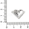 Brass Micro Pave Clear Cubic Zirconia Connector Charms KK-E796-05P-3