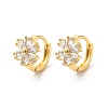 Flower Brass Hoop Earrings EJEW-S256-01C-G-4