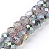 Electroplate Glass Faceted Rondelle Beads Strands EGLA-D020-10x8mm-15-3