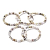 Natural African Opal Beaded Stretch Bracelets BJEW-K233-01A-01-1
