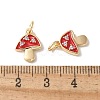 Brass Micro Pave Clear Cubic Zirconia Pendants KK-Q031-21G-3