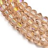 Transparent Electroplate Glass Beads Strands GLAA-F029-2mm-D12-3