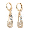 Golden Brass Dangle Leverback Earrings EJEW-L269-016G-01-1