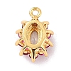 Eco-Friendly Brass Micro Pave Cubic Zirconia Charms ZIRC-C027-12G-RS-3
