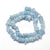Natural Aquamarine Chip Beads Strands G-E271-96-3