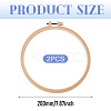 2Pcs Plastic Imitation Bamboo Cross Stitch Embroidery Hoops FIND-TADJ0001-03-3