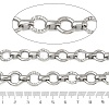 304 Stainless Steel Textured Ring Link Chains CHS-K023-11A-P-3