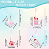 Olycraft 8Pcs 4 Style PVC Plastic Strawberry Ice Cream Cup Pendant Decorations HJEW-OC0001-08-2