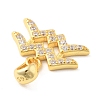 925 Sterling Silver Micro Pave Clear Cubic Zirconia Pendants STER-Z012-06G-06-2