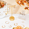 16Pcs 4 Style Brass Ring Stud Earring Findings KK-BC0013-48-5