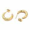 Ion Plating(IP) 304 Stainless Steel Crescent Moon Stud Earrings EJEW-F283-05G-2