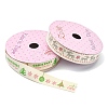 5 Rolls 5 Patterns Single Face Printed Cotton Satin Ribbons OCOR-YW0001-04-3
