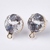 Druzy Resin Stud Earring Loops X-RESI-S383-028A-2