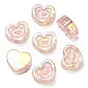 UV Plating Rainbow Iridescent Acrylic Beads OACR-G012-11D-1