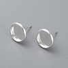 304 Stainless Steel Stud Earring Settings STAS-K131-A-01S-1