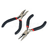 2Pcs 2 Styles Carbon Steel Chain Nose Pliers for Jewelry Making Supplies TOOL-TADJ0001-07-2