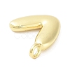 Rack Plating Brass Balloon Letter Pendants KK-C050-01G-V-2