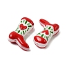 Boot Baking Paint Glass Enamel  Beads LAMP-C020-02K-2