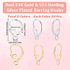 40Pcs 2 Colors Brass Earring Hooks KK-BBC0022-96-2