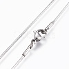 Non-Tarnish 304 Stainless Steel Snake Chain Necklaces NJEW-F248-01A-P-2