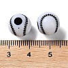 Opaque Acrylic European Beads SACR-P031-25A-02-3