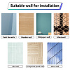 8Pcs 8 Styles Rectangle Plastic Window Stickers DIY-WH20015-003-4