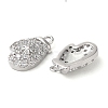 Brass Micro Pave Cubic Zirconia Charms KK-F862-06P-2
