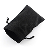 Polyester Imitation Burlap Packing Pouches Drawstring Bags X-ABAG-R005-18x13-09-2