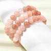 8.5MM Natural Dyed & Heated Chalcedony Round Beaded Stretch Bracelets for Women GG-CBA3F02-14A-02-3