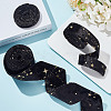 6M 3 Styles Double Sided Star Gold Stamping Flannelette Ribbons for Sewing Craft OCOR-GO0001-13C-4