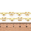 Brass Glass Link Chains CHC-T018-15C-G-3