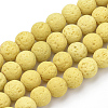 Synthetic Lava Rock Beads Strands G-S277-8mm-18-1